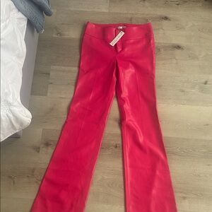 Alice + Olivia Hot Pink Faux leather Pants